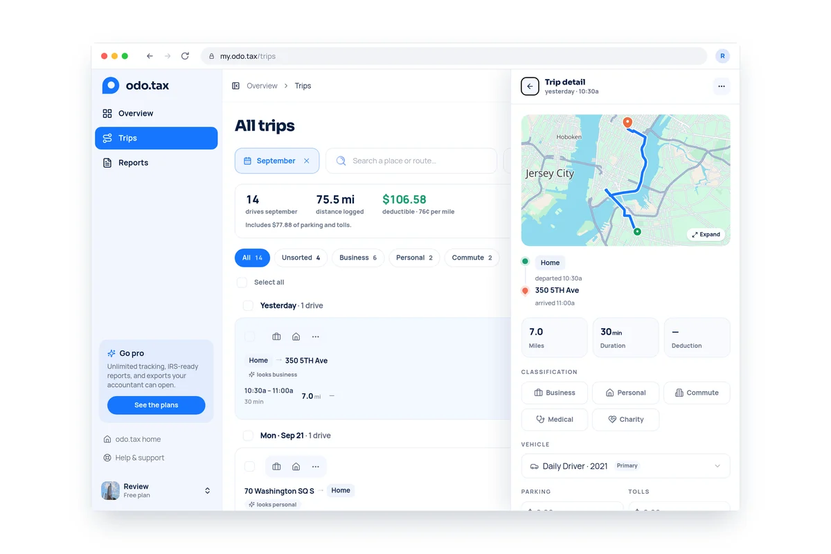 OdoTax: web: a drive
